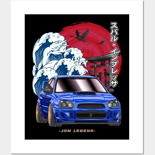 JDM Subie Impreza WRX STi Blobeye Wall Art by Guyvit